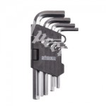 Набор имбусовых коротких ключей 1,5-10 мм СRV набор 9 шт Бибер