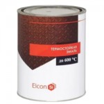 Эмаль термостойкая белая 1л 0,8 кг Elcon